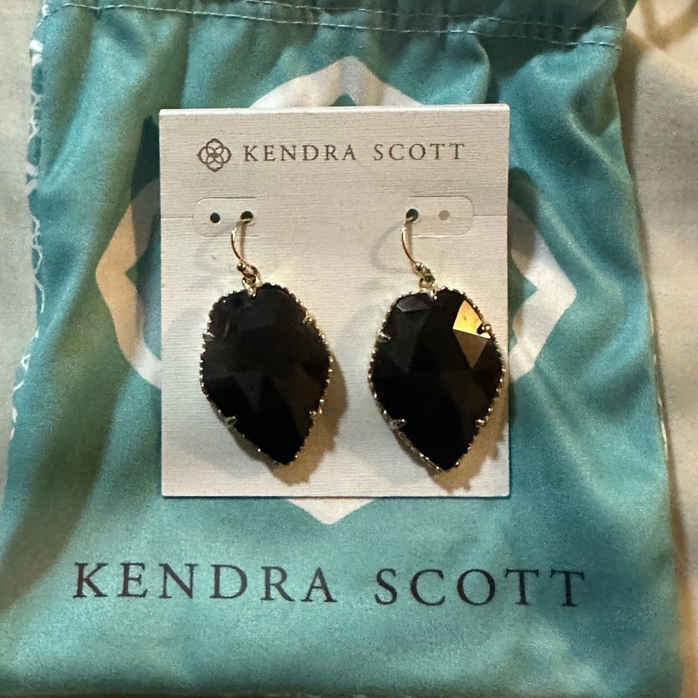 Kendra Scott Midnight Black Faceted Earrings